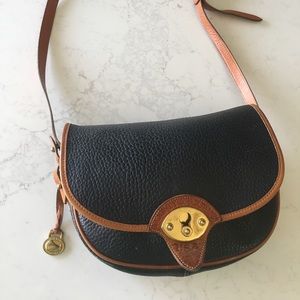 Vintage Dooney & Bourke Black &Tan crossbody Bag